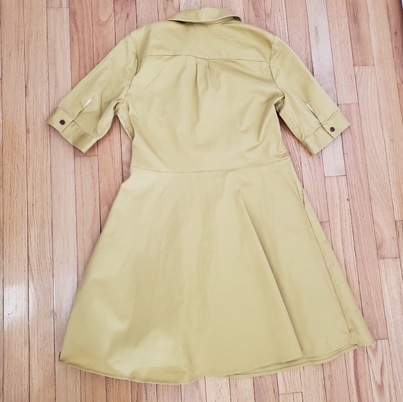 Atelier B. Canadian Designer Button Front Shirt A-line Dress L Sustainable - Picture 6 of 10